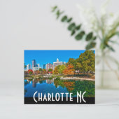 Charlotte NC Postkarte (Stehend Vorderseite)
