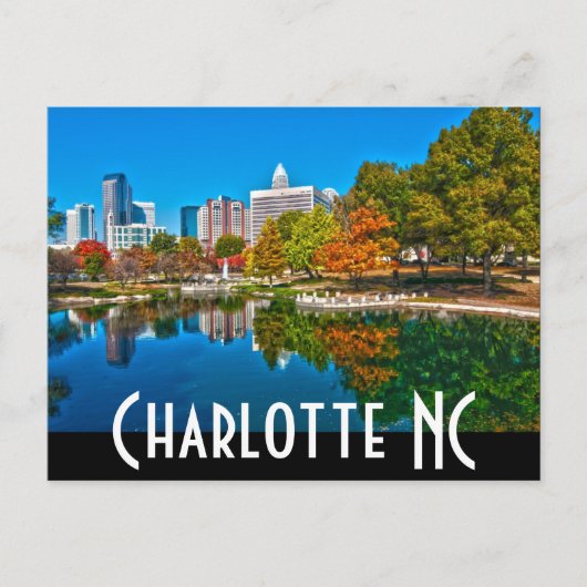Charlotte NC Postkarte (Vorderseite)