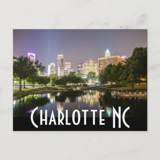 Charlotte NC Postkarte (Vorderseite)