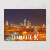 Charlotte NC Postkarte (Vorderseite)