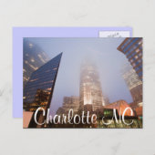 Charlotte NC Postkarte (Vorne/Hinten)