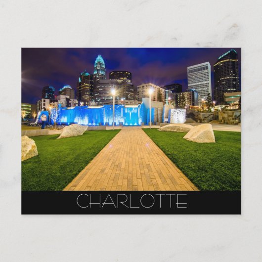 Charlotte NC Postkarte (Vorderseite)