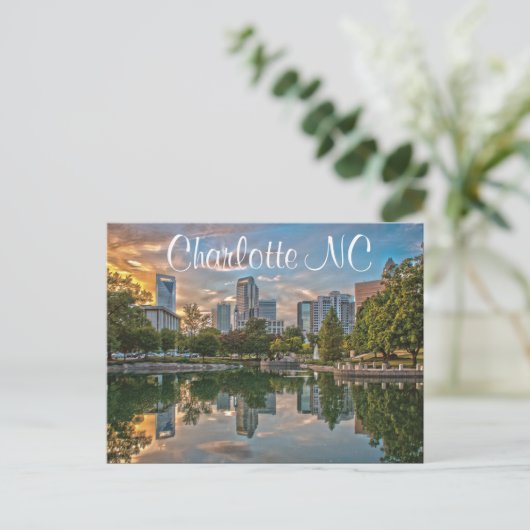 Charlotte NC Postkarte (Stehend Vorderseite)