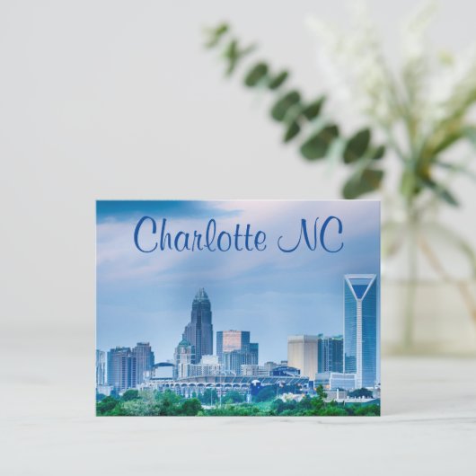 Charlotte NC Postkarte (Stehend Vorderseite)