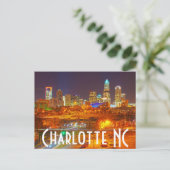Charlotte NC Postkarte (Stehend Vorderseite)