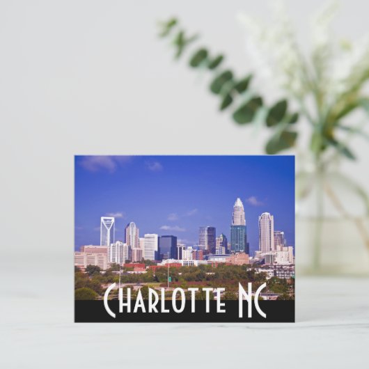 Charlotte NC Postkarte (Stehend Vorderseite)