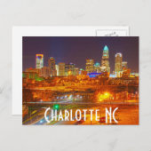 Charlotte NC Postkarte (Vorne/Hinten)