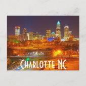 Charlotte NC Postkarte (Vorderseite)
