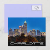 Charlotte NC Postkarte (Vorne/Hinten)