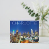 Charlotte NC Postkarte (Stehend Vorderseite)