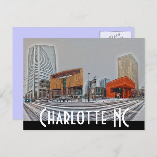 Charlotte NC Postkarte (Vorne/Hinten)
