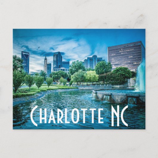 Charlotte NC Postkarte (Vorderseite)