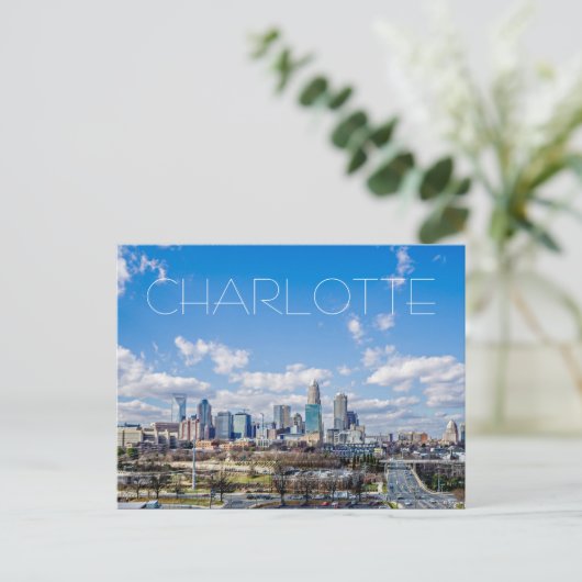 Charlotte NC Postkarte (Stehend Vorderseite)