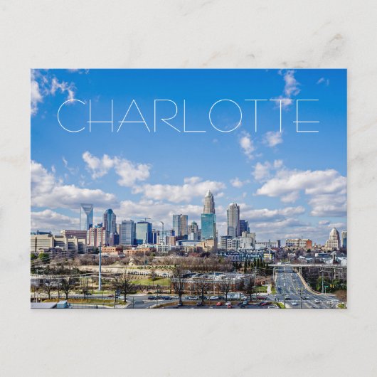 Charlotte NC Postkarte (Vorderseite)