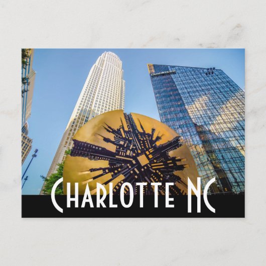 Charlotte NC Postkarte (Vorderseite)