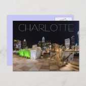 Charlotte NC Postkarte (Vorne/Hinten)