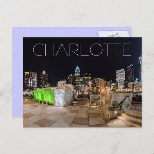 Charlotte NC Postkarte (Vorne/Hinten)