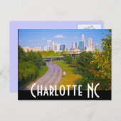 Charlotte NC Postkarte (Vorne/Hinten)