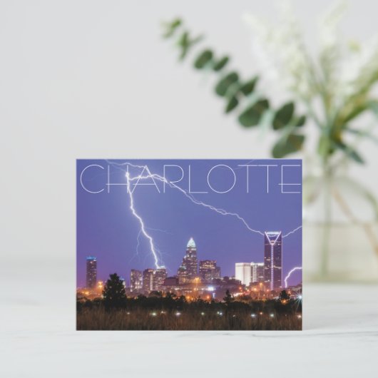 Charlotte NC Postkarte (Stehend Vorderseite)