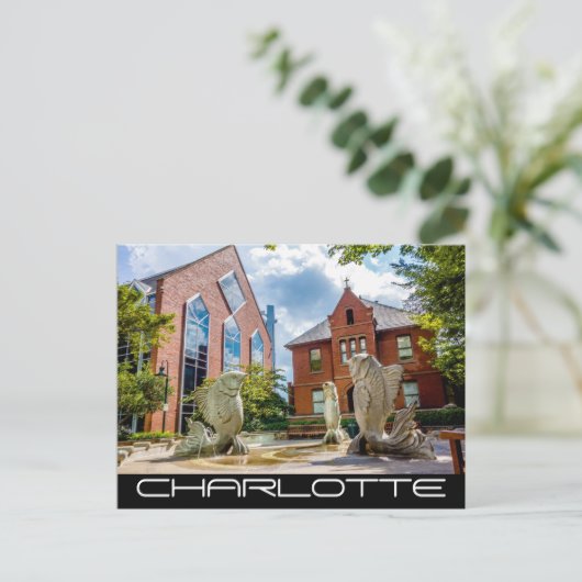 Charlotte NC Postkarte (Stehend Vorderseite)