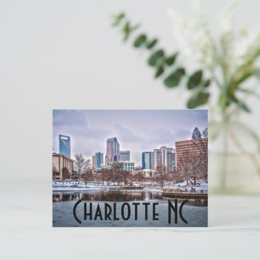 Charlotte NC Postkarte (Stehend Vorderseite)