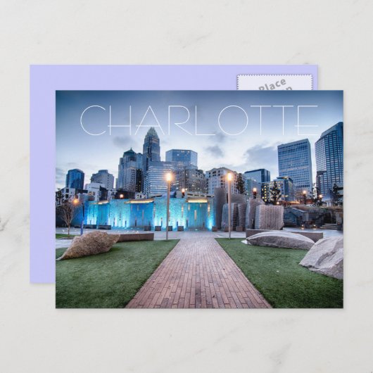 Charlotte NC Postkarte (Vorne/Hinten)