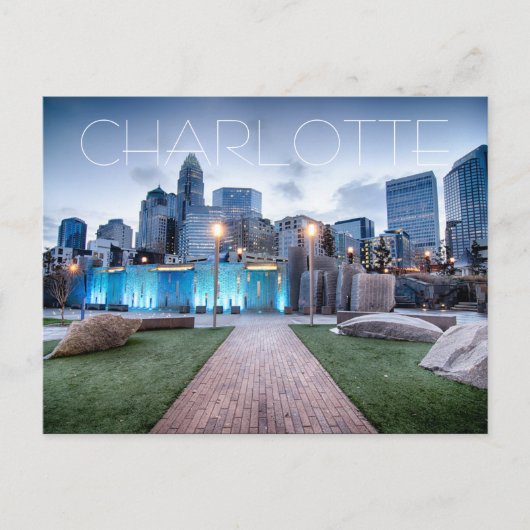 Charlotte NC Postkarte (Vorderseite)