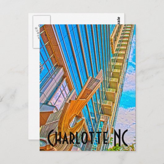 Charlotte NC Postkarte (Vorne/Hinten)