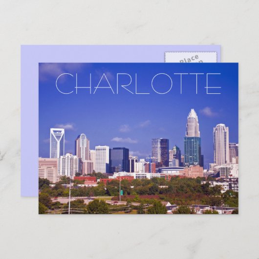 Charlotte NC Postkarte (Vorne/Hinten)