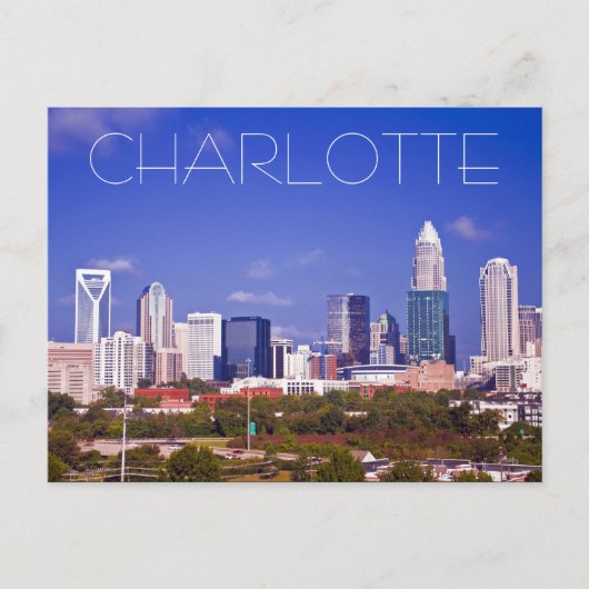 Charlotte NC Postkarte (Vorderseite)