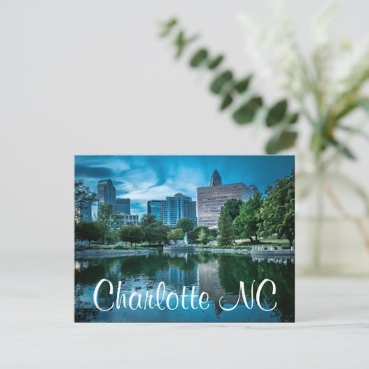Charlotte NC Postkarte (Stehend Vorderseite)