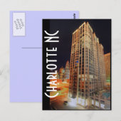 Charlotte NC Postkarte (Vorne/Hinten)