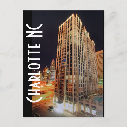 Charlotte NC Postkarte (Vorderseite)