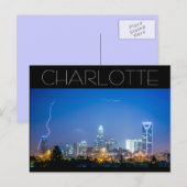 Charlotte NC Postkarte (Vorne/Hinten)