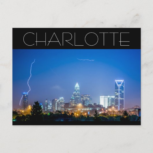 Charlotte NC Postkarte (Vorderseite)