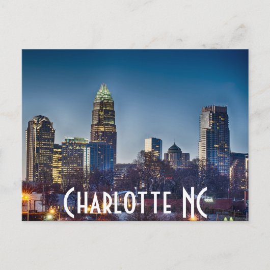 Charlotte NC Postkarte (Vorderseite)