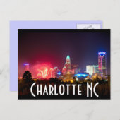 Charlotte NC Postkarte (Vorne/Hinten)