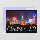 Charlotte NC Postkarte (Vorne/Hinten)