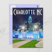 Charlotte NC Postkarte (Vorne/Hinten)