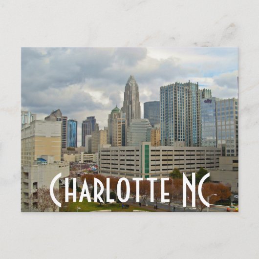 Charlotte NC Postkarte (Vorderseite)