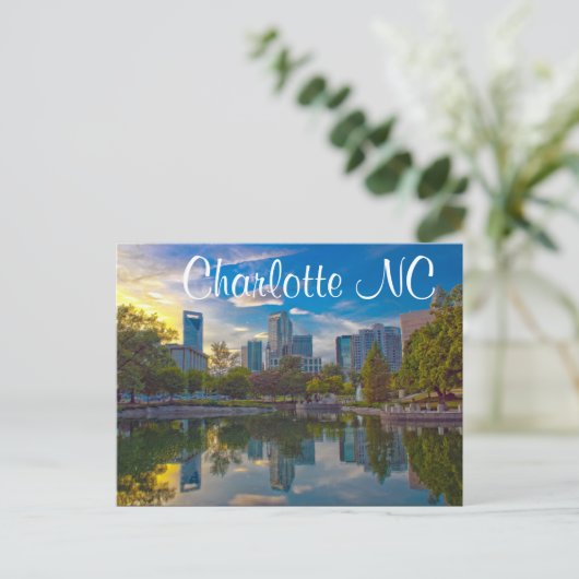 Charlotte NC Postkarte (Stehend Vorderseite)