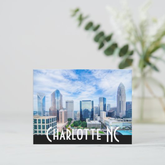 Charlotte NC Postkarte (Stehend Vorderseite)
