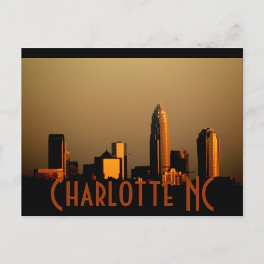 Charlotte NC Postkarte (Vorderseite)