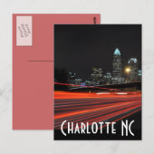 Charlotte NC Postkarte (Vorne/Hinten)