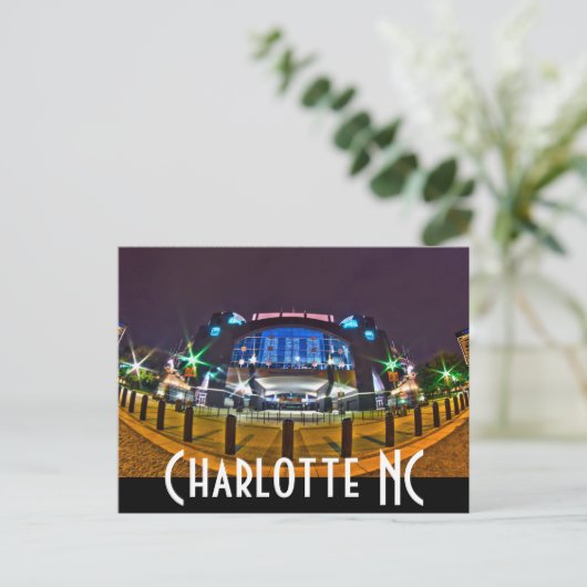 Charlotte NC Postkarte (Stehend Vorderseite)
