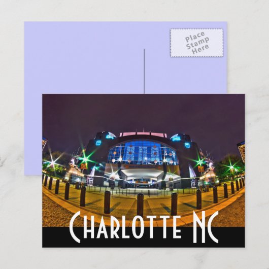 Charlotte NC Postkarte (Vorne/Hinten)
