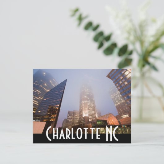 Charlotte NC Postkarte (Stehend Vorderseite)
