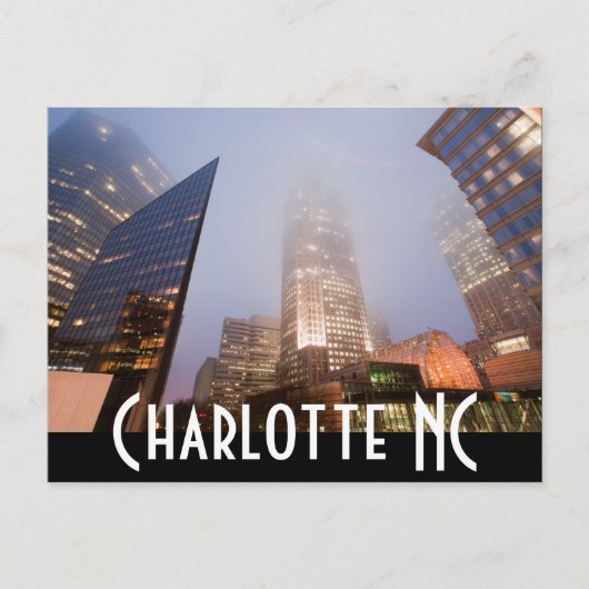 Charlotte NC Postkarte (Vorderseite)