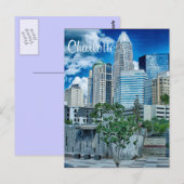 Charlotte NC Postkarte (Vorne/Hinten)