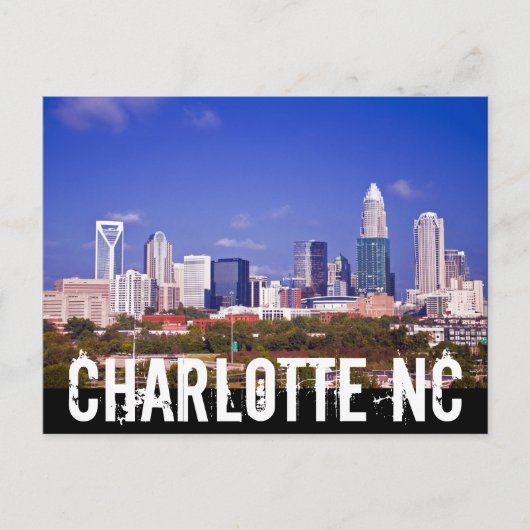 Charlotte NC Postkarte (Vorderseite)